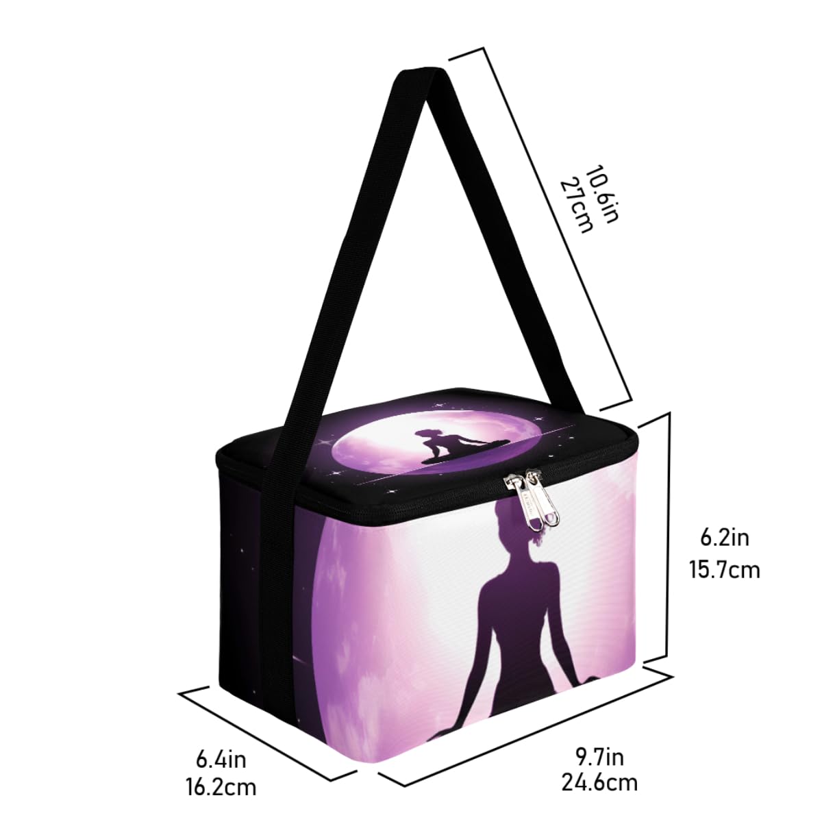 GzLeyigou Lunch Bags for Women Men 9 Cans,Yoga Women Hot & Cold Food Delivery Bag Insulated Grocery Bag Insulated Lunch Box Cooler Bag for Office Work Picnic Beach