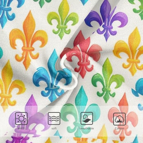 Joisal Colorful Fleur De Lis White Girls Underwear Toddlers 2t Cotton Panties Little Girl Aesthetic Undies Kids Briefs3
