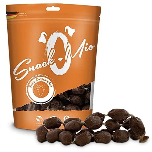SnackOMio - Snack Premium para Perros - minis de Cabra, sin Cereales, 1 Pack (1 x 125g)