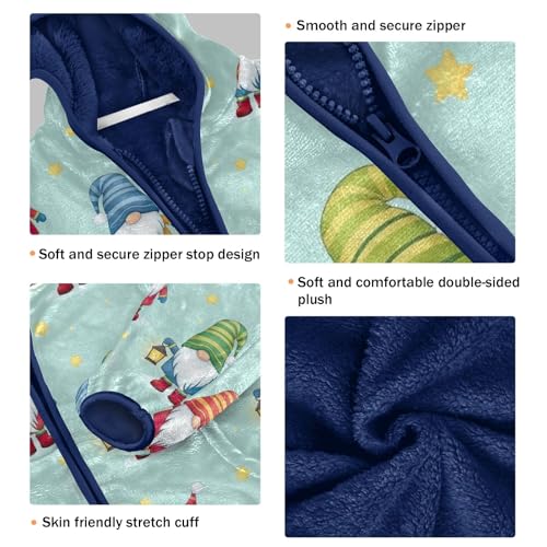 CHIFIGNO Cute Cartoon Gnomes Kids Warm up Jacket Fleece Outerwear Jackets for Fall Winter Fleece Zip up Jacket 3T3