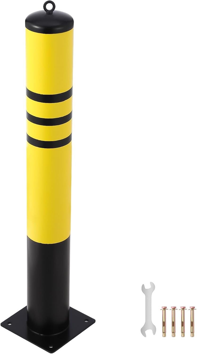 GAOMON Safety Bollard,48 Inch Height Bollard Post,4.5 Inch