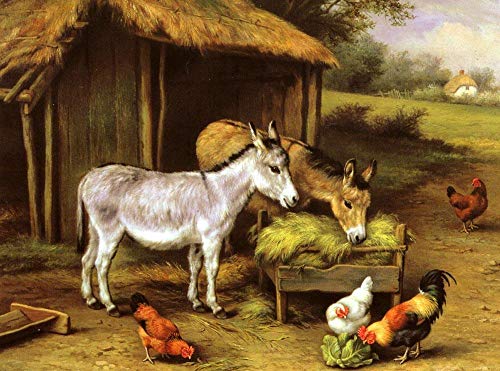 Peinture sur toile animaux de la ferme Edgar Hunt pour habiller un grand mur vide