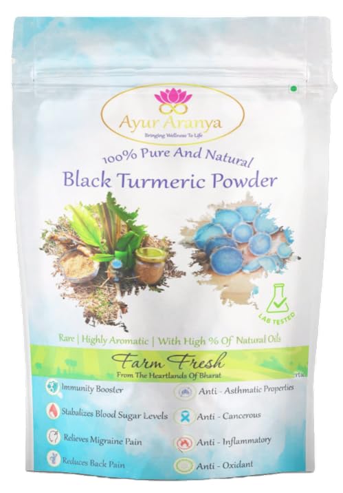 Ayur Aranya 100% Pure & Natural Black Turmeric Powder | Curcuma Caesia Root Powder Highly Aromatic with High % of Natural Oils | Immunity Booster | Blood Sugar Stabilizer | Support Joints | 100 Gram (B0CVXT1386) Amazon Price History, Amazon Price Tracker