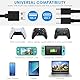 Geekria QuickFit Console Charging Cable, Charger Cord for PS5 Dualsense Controller, Y-Splitter USB C Fast Charger Cable, 2 in 1 Multiple Charger Cord for PlayStätion 5 / Xböx Series X (10FT)