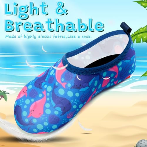 Image of VIFUUR Kids Water Shoes Girls Boys Quick Dry Aqua Socks for Beach Swim Outdoor Sports