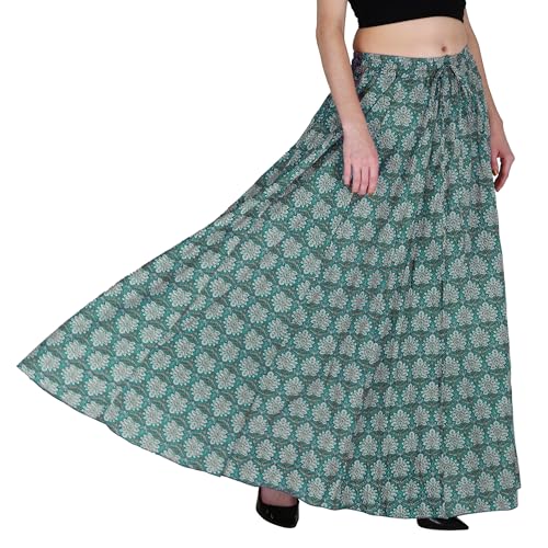 Image of Sttoffa Cotton Printed Women Wear Maxi Long Skirt 40 inch inch Full Length