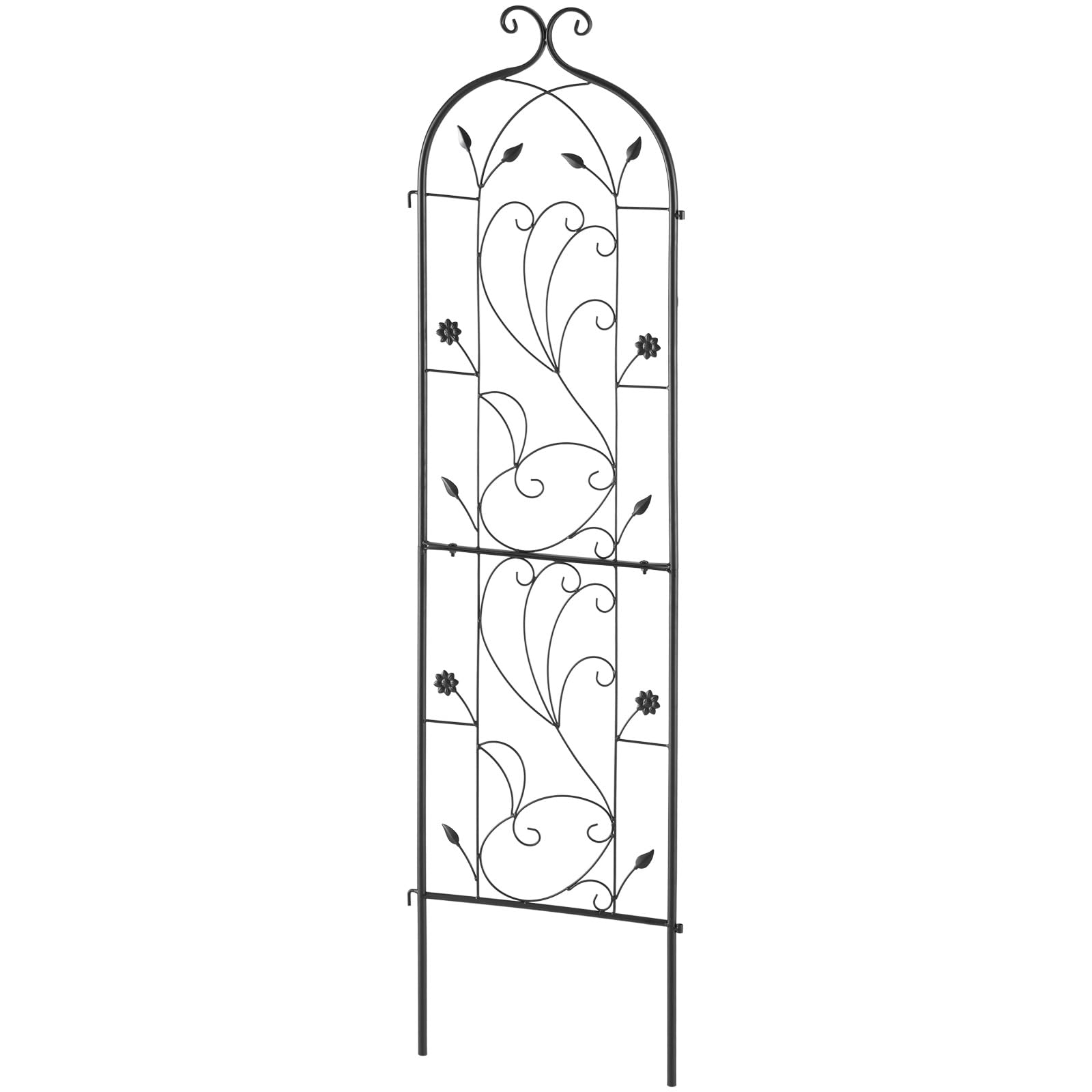 VEVOR Traliccio da Giardino Rampicanti per Piante Fiori in Metallo Antiruggine, Supporto per Traliccio per Rose Rampicanti da Esterno, Traliccio Decorativo per Clematide Alta per Cortili 38 x 152 cm
