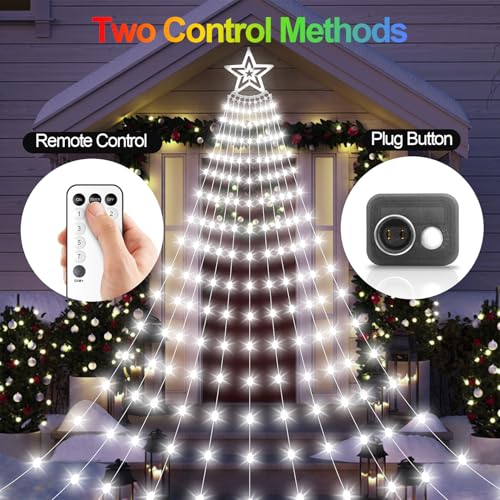 Luces decorativas de estrella navideña LED 23ft 818 luces miniatura 2