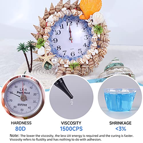 LET'S RESIN kit de resina uv com luz, colagem e cura em segundos, kit de resina uv 30g com lanterna