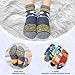 Jinei 6 Pairs Kids Monster Pattern Fuzzy Socks Boys Fuzzy Non-skid Slipper Socks Coral Fleece Floor Socks for Kids Boys Winter Gifts