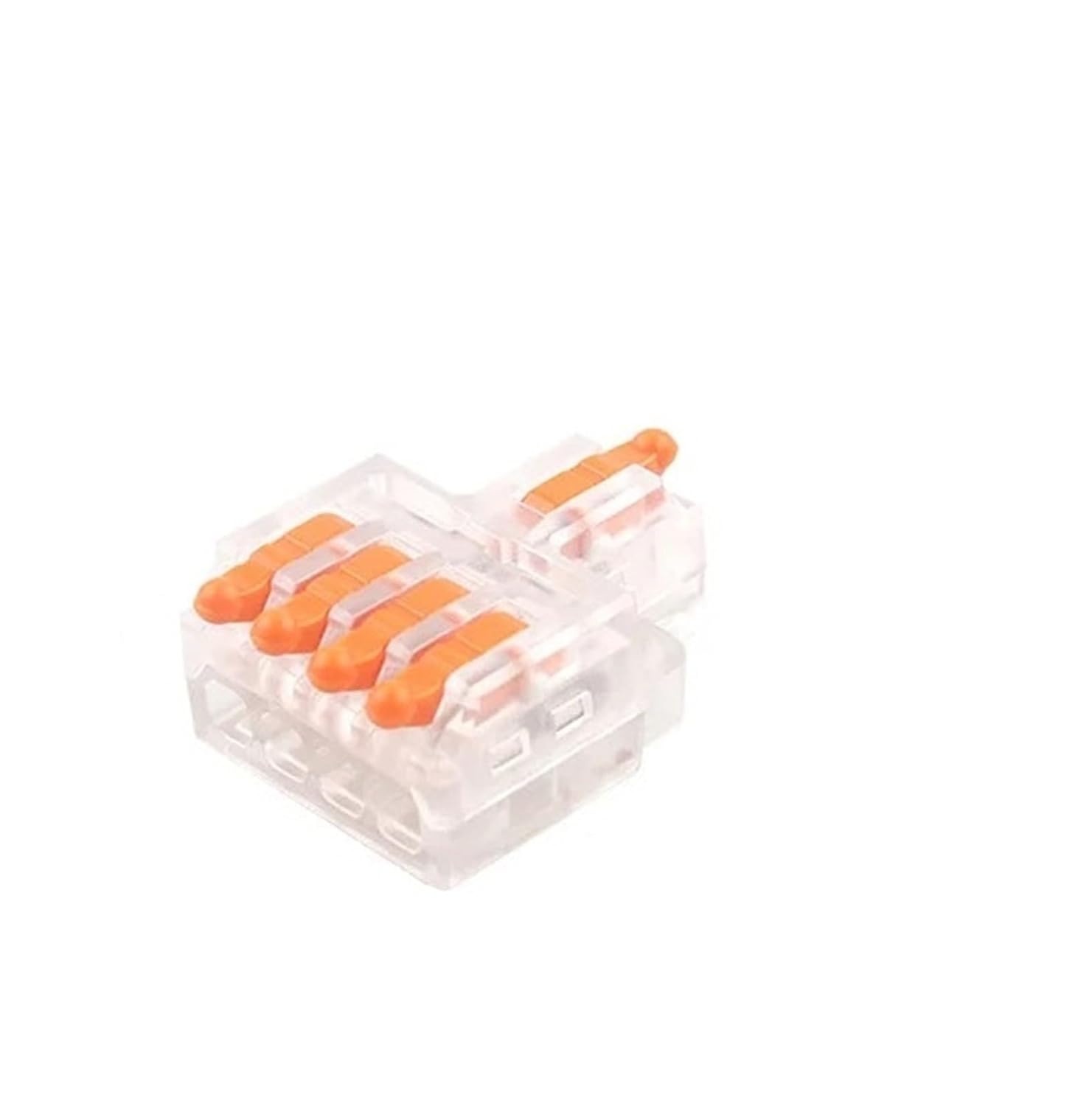 Universal Compact Wiring Splicing Conector 10PCS Universal Wire Cable Connectors 1 in Multiple Out Compact Push-in Electrical Conductor Terminal Block(D1-3O)