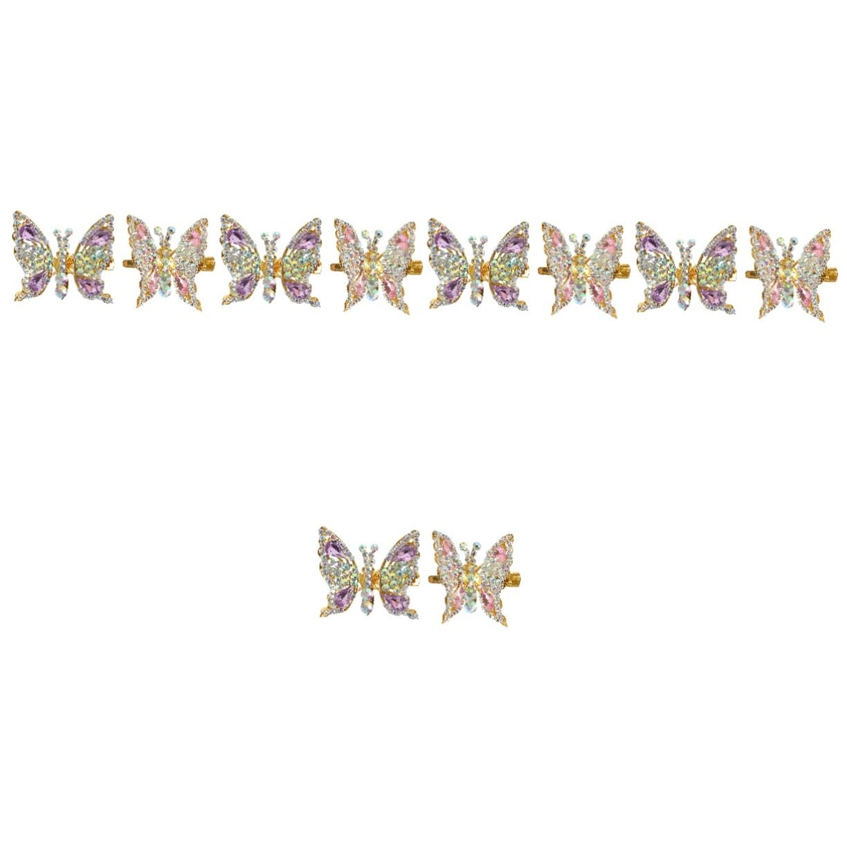 MAGICLULU 10 Piezas Pinza De Pelo De Poli Accesorios De Los 90 Para Mujer Tocado De Diamantes De Imitación Para Mujer Clips De Sombrerería Niño Metal Temperamento