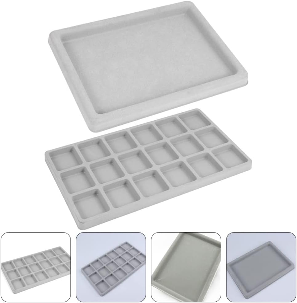 Beavorty Bead Board Jewelry Making Board with 18-Grid Beading Tray Bracelet Design for Stringing Sorting Organizing Beads Diy Craft Tool 8.26 X 4.80 X 0.78 in
