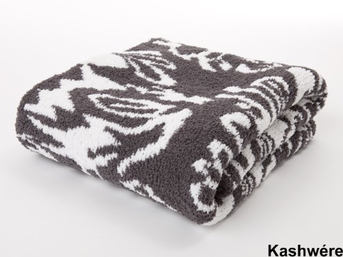 Amazon｜カシウェア【KASHWERE】 ダマスク織柄ブランケット 137×187cm