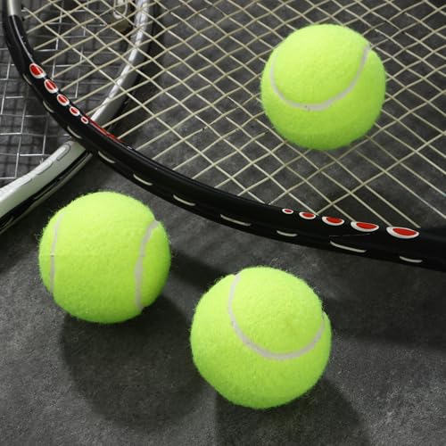 BUCOMTU Tennisbälle 12 Stück Tennisbäll Kinder Tennis Balls Sports Training Tennis Tennisball Hund Geeignet für Tennisunterricht, Schulen, Anfänger und Hundespaziergänge