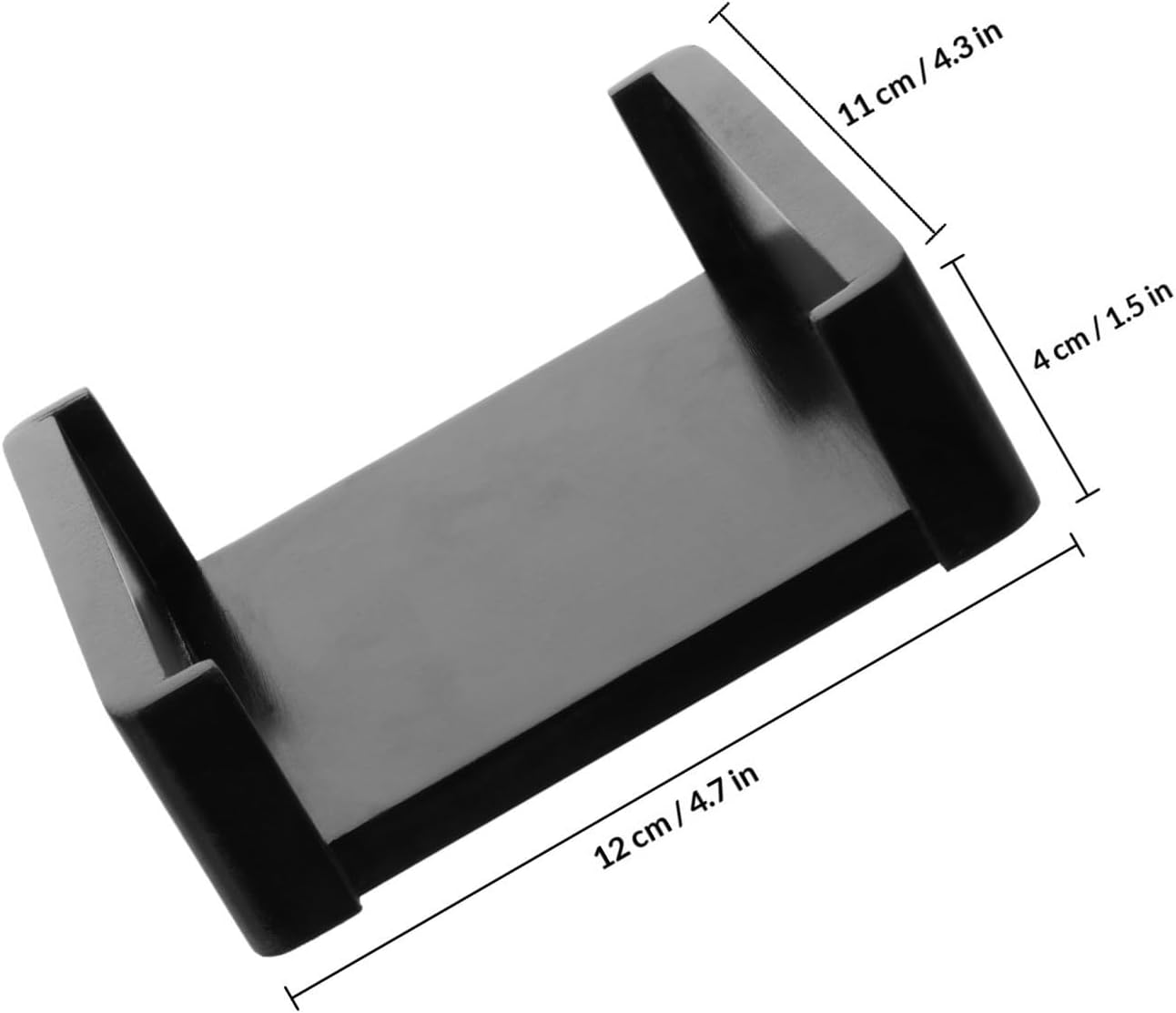Wooden Coaster Rack Decorative Lightweight Easy to Store Black image 2