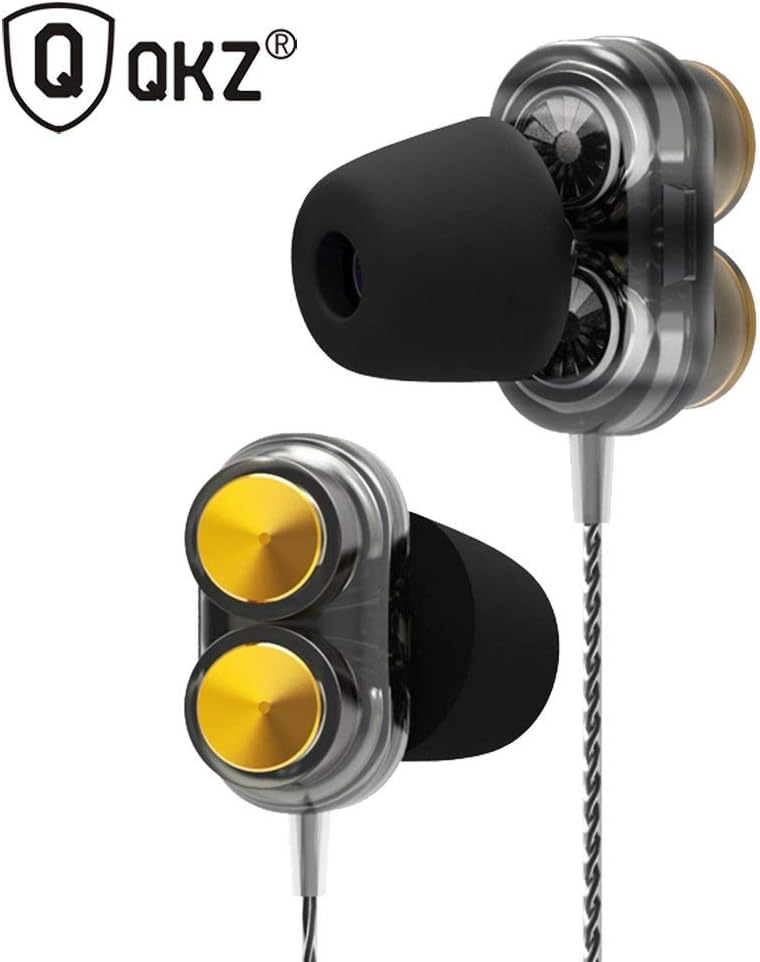 A3importz QKZ KD7 Dual Driver in-Ear Wired Headphones with Extra Bass Compatible with All 3.5 mm Jack