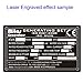 Ebamaz Anodized Aluminium Laser Engraved Mount Metal Plate Etching Sheets 100X50mm Round Corner with Adhesive­ (1 Color 1PCS, Blank, 4PCS)