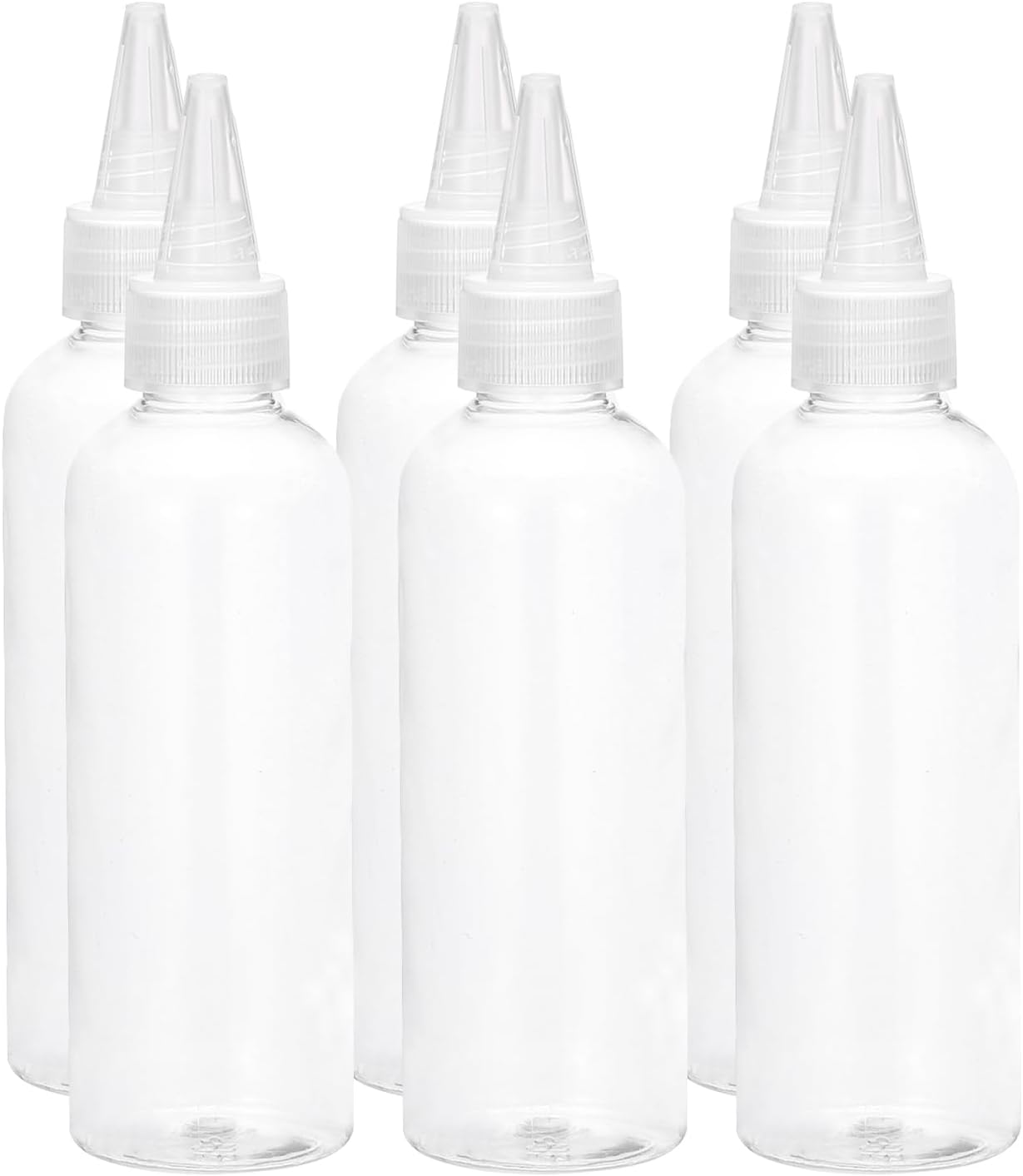 MECCANIXITY 2 Pack 100ml/3.4oz Dispensing Bottles Plastic Squeeze Bottle with Twist Top Cap Graduated Measurement for Liquids, Inks, Oils, Arts, Crafts
