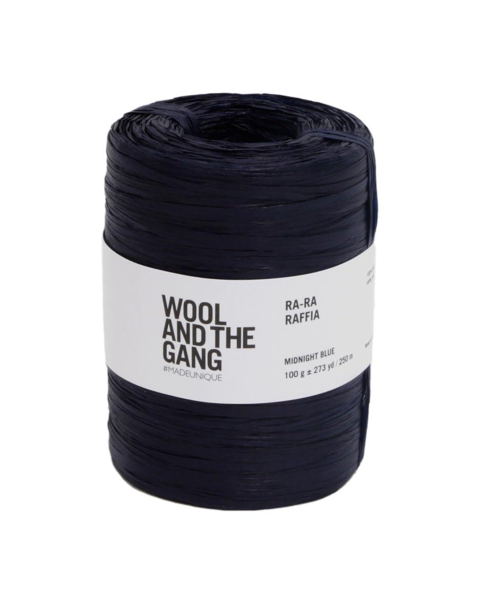 Wool and the Gang Ra Ra Raffia, Midnight Blue (55), 100g