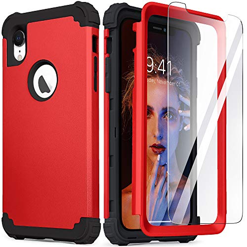 Coque iPhone XR rouge anti-rayure Iweel housse antichoc robuste