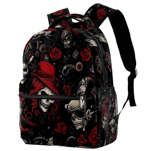 Sac à dos de voyage et campus pour ados avec poches filet latérales taille unique