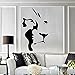 QIANGTOU Abstract Testa di Leone Vinile Adesivo murale Animale Africano predatore Adesivi murali Decorazione della casa Accessori per Soggiorno 54x89cm