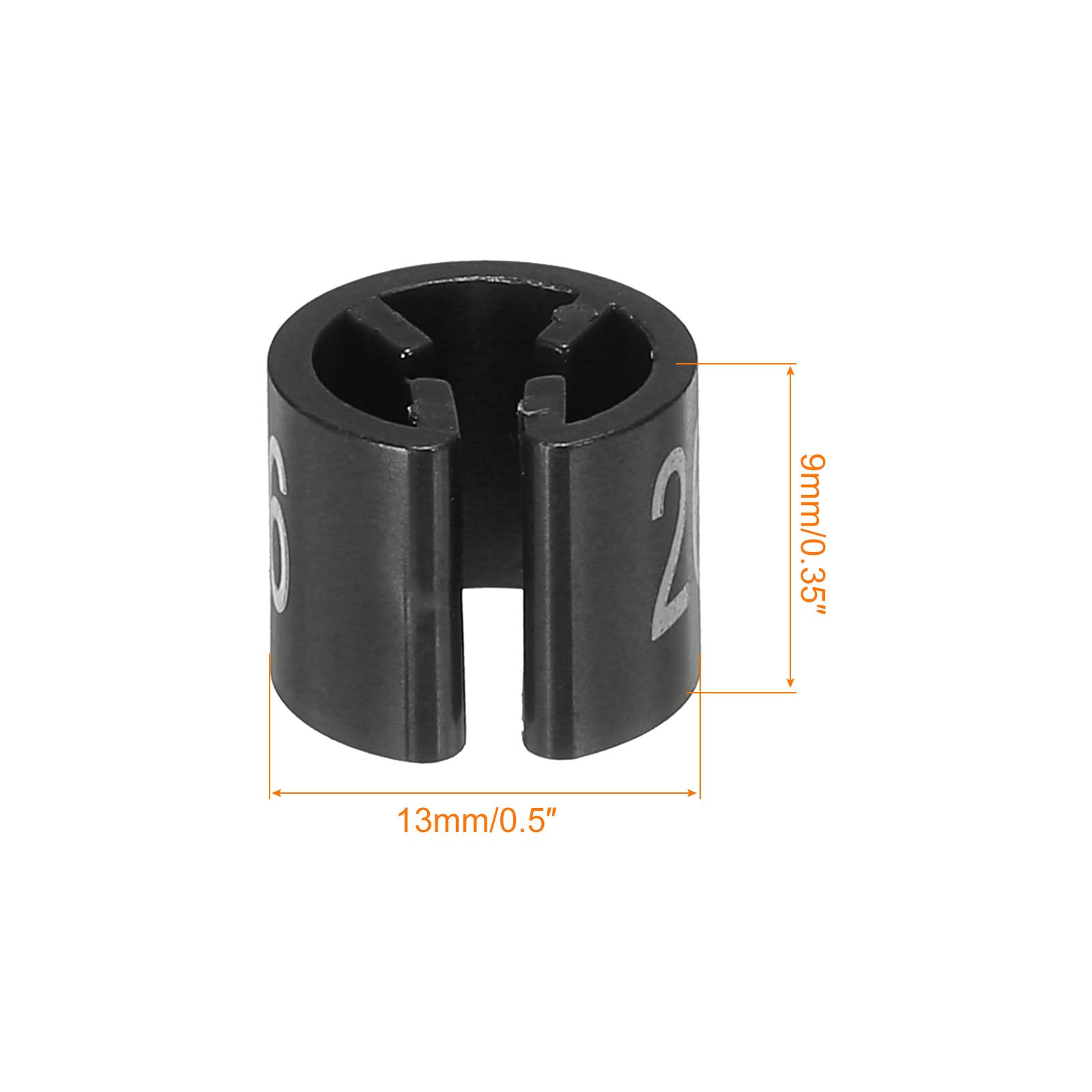 Segnataglie Per Appendini | 100 Pezzi | Etichette Tonde Per Taglie Abbigliamento | Nero