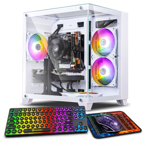 Image of Prebuilt Gaming PC Desktop,Intel Core i7 Business Office Tower Computers PC | RX580 8G Graphics Card, 16GB RAM and 256GB SSD+1T HHD, WiFi, Win11, Suitable for Study,transaction,Entertainment,Gaming, etc.