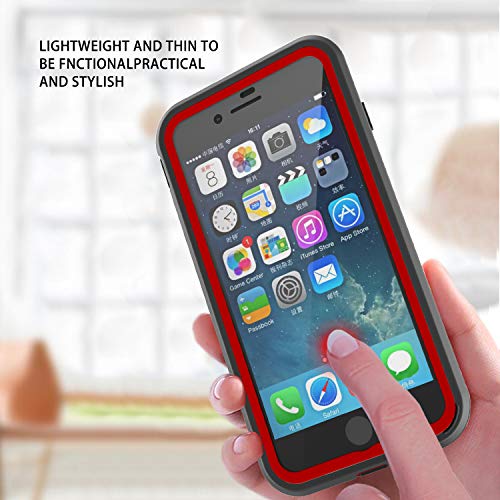Impactstrong Iphone 7 Plus/Iphone 8 Plus Case, Ultra Protective Case With Built-In Clear Screen Protector Full Body Cover For Iphone 7 Plus/Iphone 8 Plus (Red) #TOP6