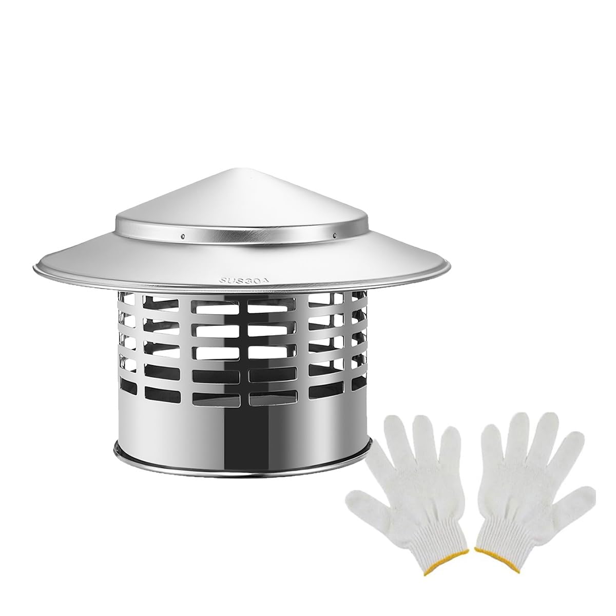 Shiketong One Color 304 Stainless Steel Round Chimney Cap With Screen(4.3")