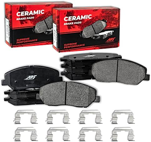 APF All Performance Friction - Front and Rear Pads Compatible for 2010-2015 Toyota Prius Ceramic Carbon Fiber Brake Pads