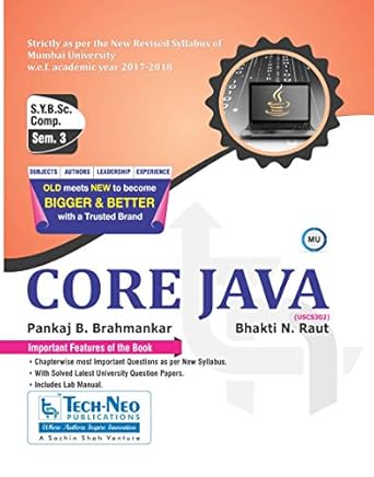 Buy Core Java (Mumbai University Computer Science (B.Sc.Comp) Sem 3 ...