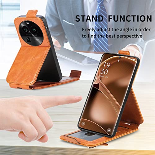 Cell Phone Case Compatible With Oppo Find X6 Pro Wallet Case, Premium Leather Case Built-In Credit Card And Cash Slots, Flip Cover With Kickstand Magnetic Phone Case For Oppo Find X6 Pro Belt Clip Hol #TOP2