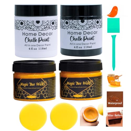 Cera para madera 9 piezas con esponja y pulidor natural miniatura 1
