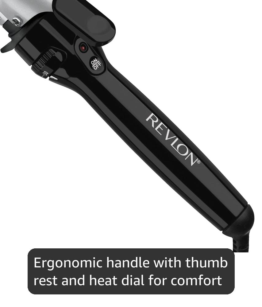 Revlon Perfect Heat Triple Ceramic Curling Iron | For Silky Smooth Tousled Curls (1-1/4 in)