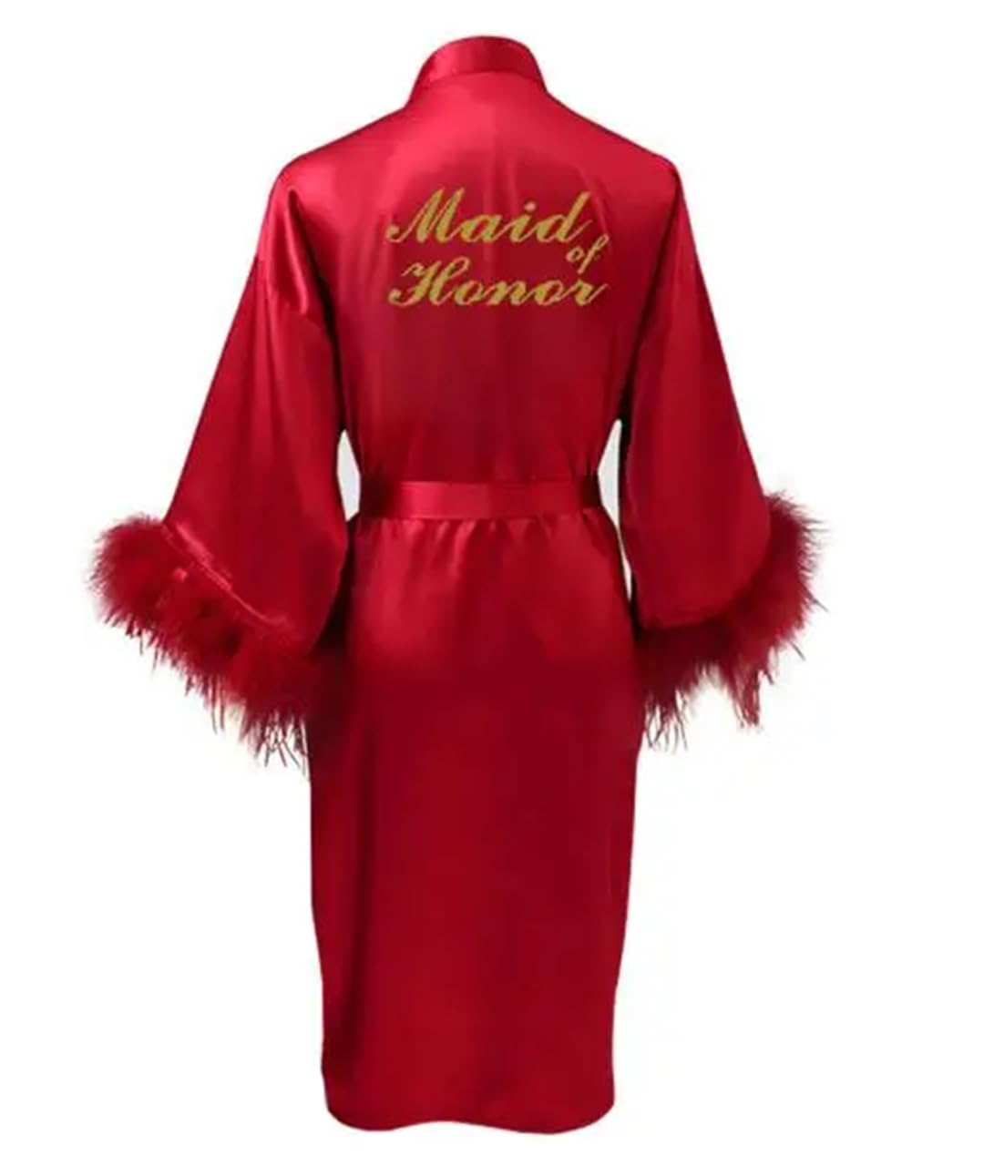 Yeuyyben Borgogna Robe Sposa Kimono Raso Robe Donne Accappatoio Abito Da Sposa Sorella Madre Della Sposa Sposo Damigella D'onore Abiti