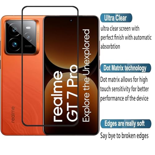 Image of UV Tempered Glass Screen Protector Compatible For Realme GT 7 Pro 5G with Easy Self Installation Kit