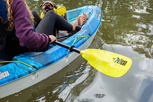 Image of Pelican - Poseidon Paddle - Aluminum Shaft with Reinforced Fiberglass Blades - Lightweight, Adjustable Kayaks Paddles - Perfect for Kayaking Boating