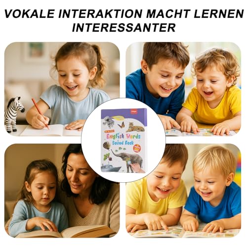Englisches Lernspiel Für Kinder - Words Learning Alphabet Sound Book with 300+ Words & 13 Themes, Educational Learning Toys for Language Development, Toddler Educational Gift, Spielzeug Geschenk