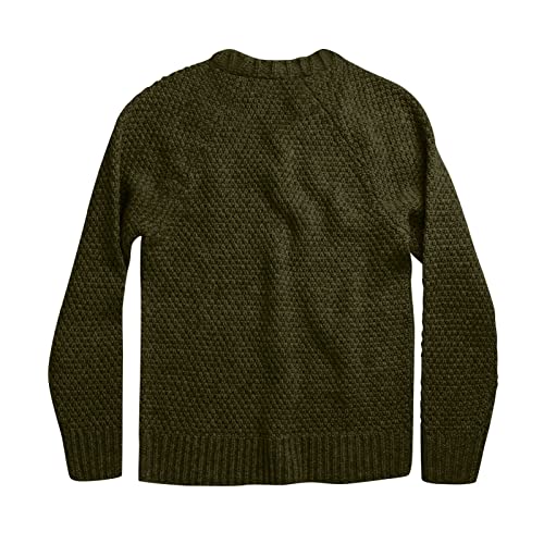 Men's Cute Sweaters Solid Color Casual Round Neck Pullover Sweater Long Sleeve Knitwear Turtle Necks, XL-3XL3