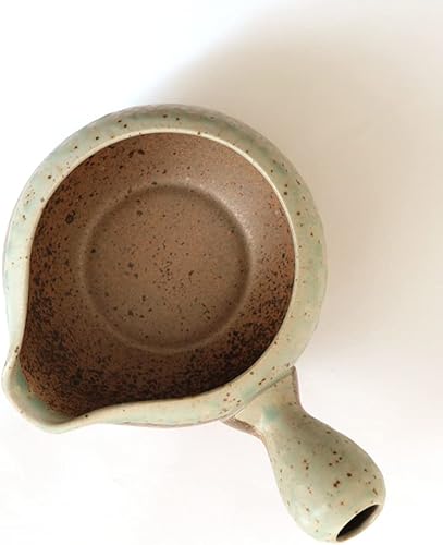 Miniatura 5 de Japanese Tea KIMIKURA Bol Matcha con boquilla y mangoEnfriador de agua Yuzamashi para té verde -Tokoname yaki