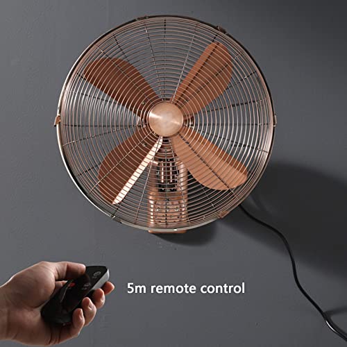 Ventilateur mural télécommandé 14/16 pouces à oscillation réglable et 3 vitesses