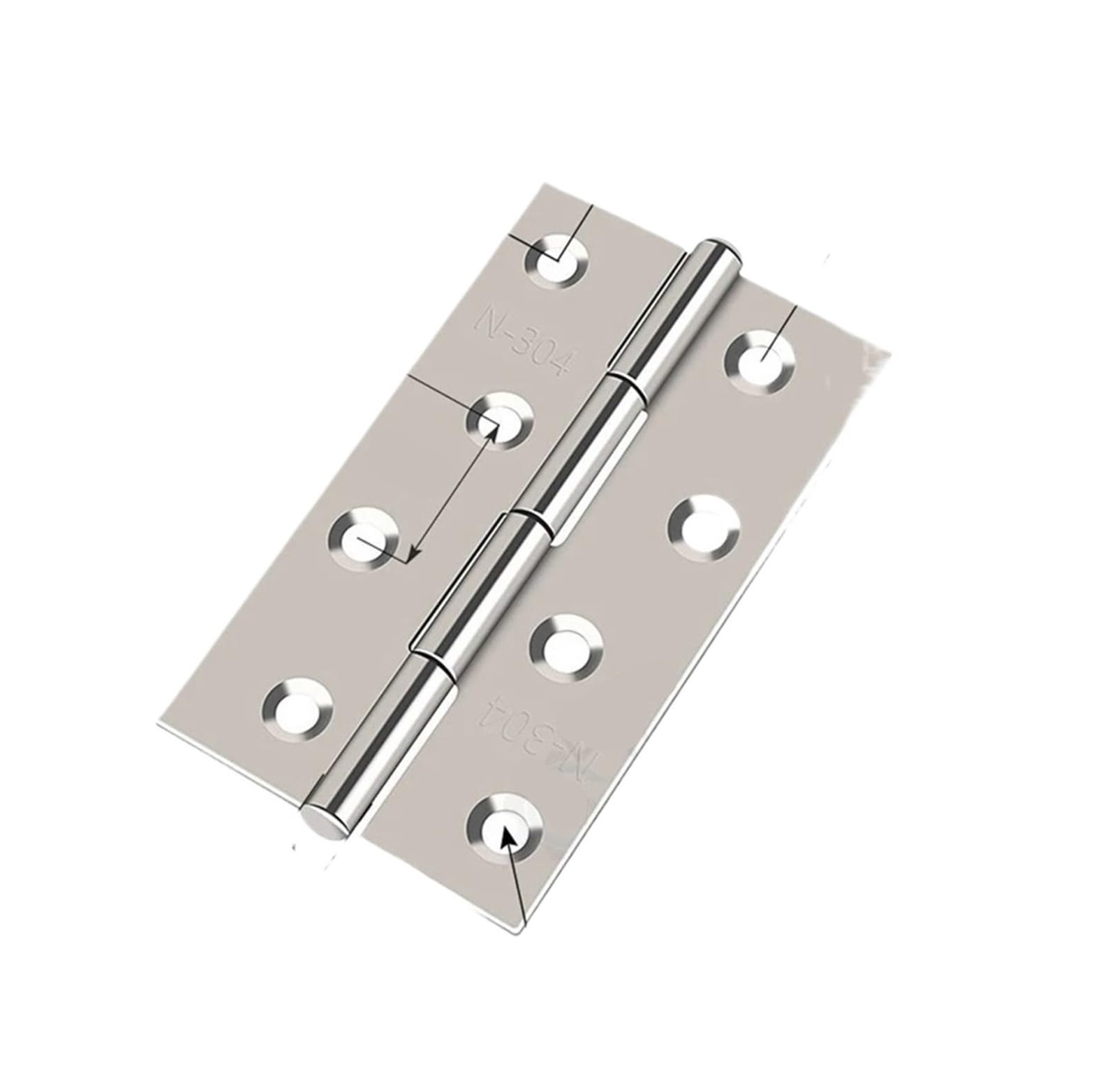 Rugaikerba One Color Flat Door Hinge, 4 Inch Stainless Steel Hinges, For Cabinet Bookcase Windo
