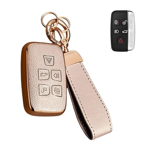 Axtrulix Key Fob Cover for Land Rover with Key Chain,