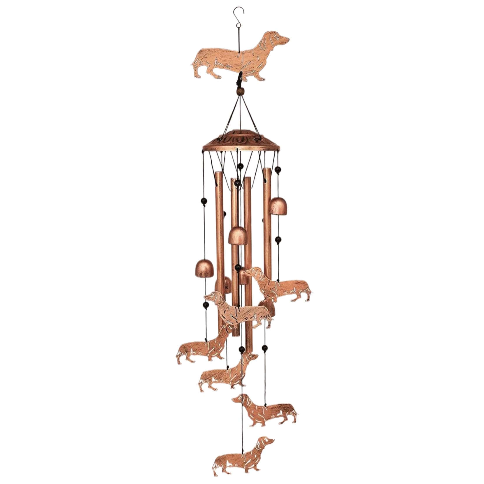 Dog Wind Chimes Wind Chimes for Outside Metal Dachshund Memorial Dachshund Chime for Home, Lawn, Porch, Patio, Garden Decor and Yard Decorations