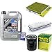 Produktbild QR-PARTS 69376501 Filter Set Inspektionspaket 5 Liter Liqui Moly Motoröl Top Tec 4600 5W-30 MANN-FILTER Innenraumfilter Luftfilter Ölfilter