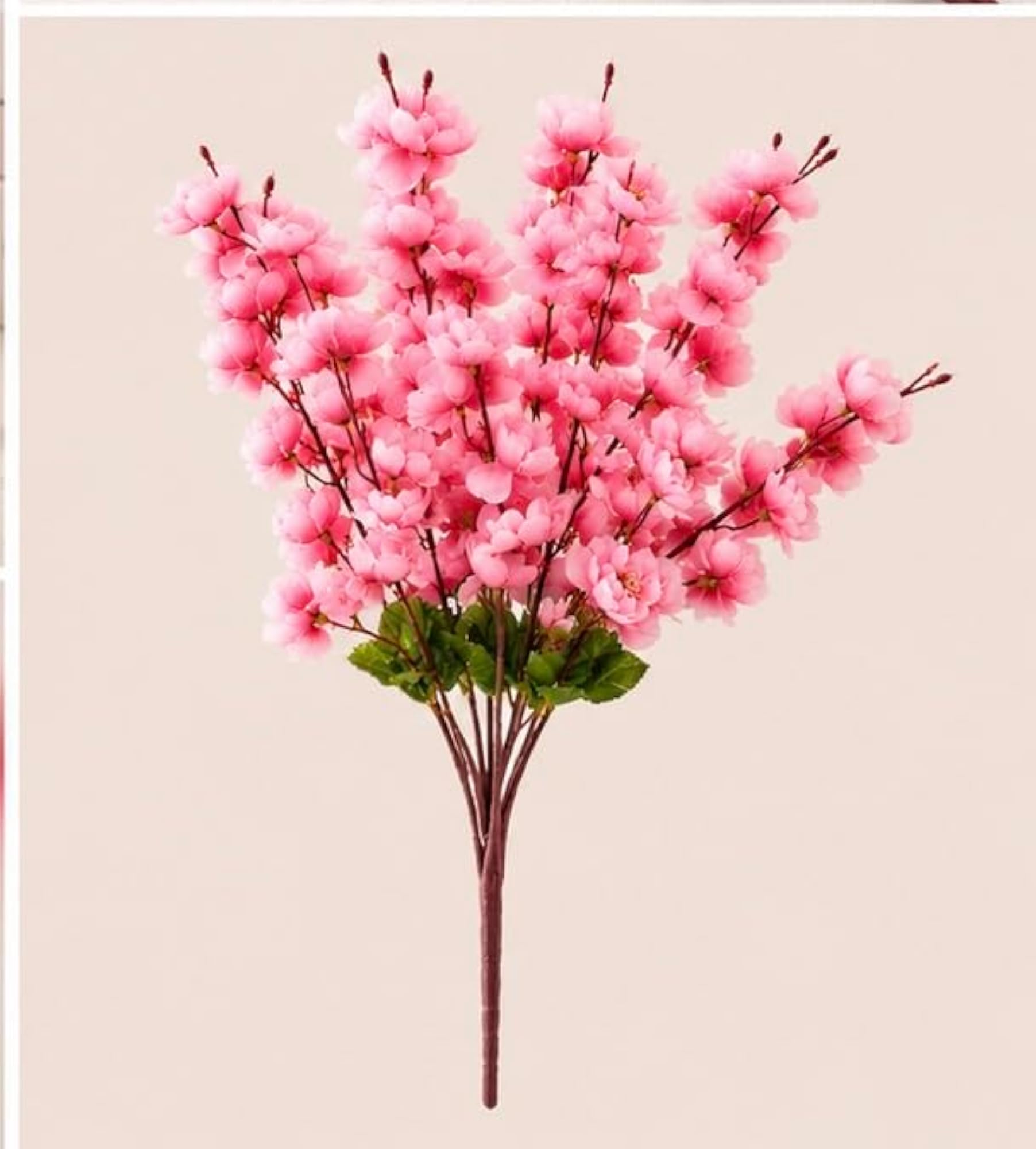 Artificial Pink Cherry Blossom Flower, 55 CM Silk Bunch with Bendable Stem