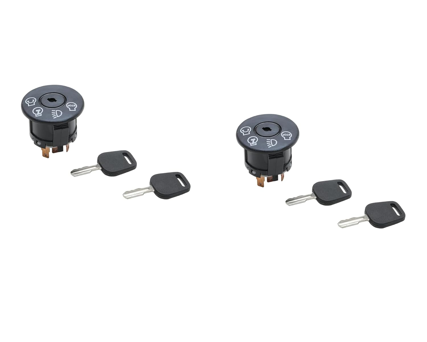 2 Pack Ignition Switch with Two Keys 4-Position 7-Terminals Compatible with Husqvarna Craftsman Dixon Cub Cadet 532175566 175566 GY20074
