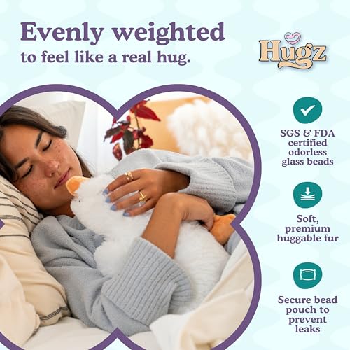 Image of Hugz Official Quackers The Duck - Premium Weighted Stuffed Animal Plushie 3.8 lb for Adults & Kids - Microwavable - Heatable & Coolable - Super Soft Fur - Gift Ready Tube Packaging